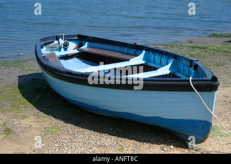 Bateau à rames bleu Banque D'Images
