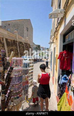 Cadeau souvenir shop Ciutadella Menorca Baléares Banque D'Images