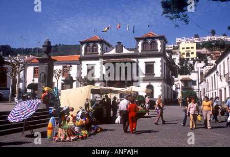 Gran Canaria - Scène à l'hebdomadaire dimanche Farmers Market in Firgas Banque D'Images