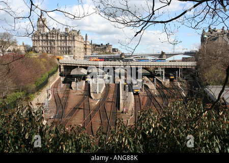 La gare principale de la rue Waverly edinburgh Scotland Banque D'Images