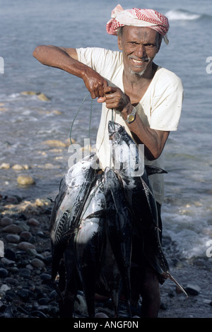 Pêcheur de l'île de Socotra Yémen Banque D'Images