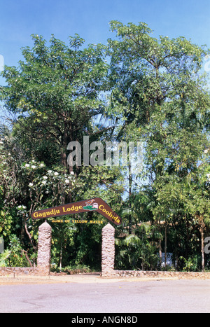 D'entrée, Gagudju Lodge Cooinda, Kakadu National Park, Territoire du Nord, Australie. Banque D'Images