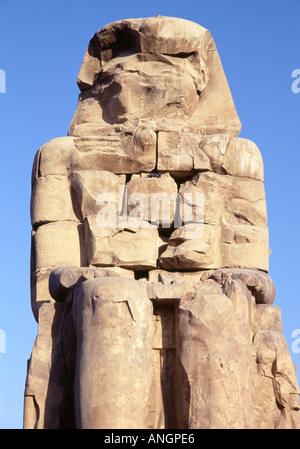 Colosses de Memnon Louxor Egypte Thèbes Banque D'Images