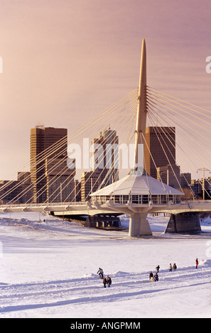 Toits de Winnipeg/hiver, Manitoba, Canada. Banque D'Images