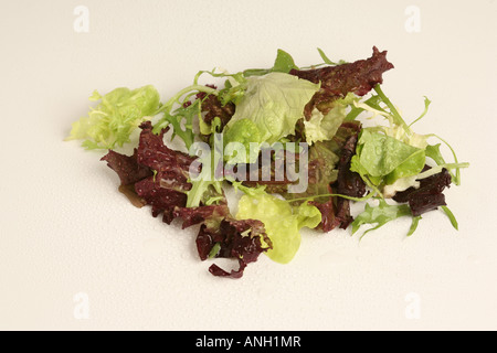 Une découpe de feuilles de salade shot Banque D'Images