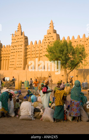 Mosquée de Djenné, Djenné, Delta Intérieur du Niger, région de Mopti, au Mali Banque D'Images