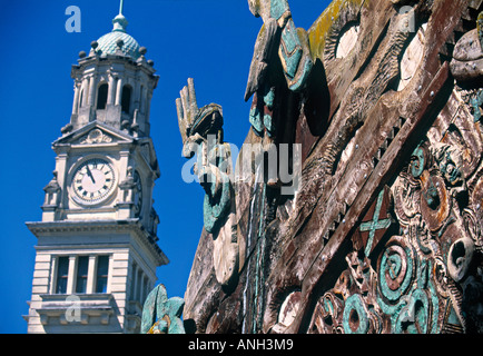 Aotea Square et Town Hall, Auckland, Nouvelle-Zélande Banque D'Images