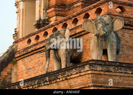 Wat Chedi Luang, Chiang Mai, Thaïlande Banque D'Images