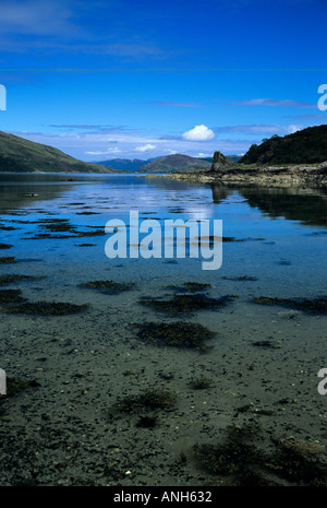 Vue depuis l'île de Skye en face Sandaig dans le nord-ouest de l'Ecosse Banque D'Images