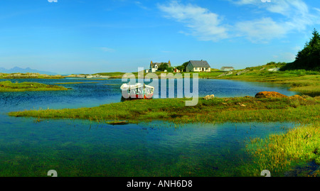 Retour d'Arisaig Loch nan Eilean Ceall Keppoch Ighe South Morar Scotland UK Europe Banque D'Images