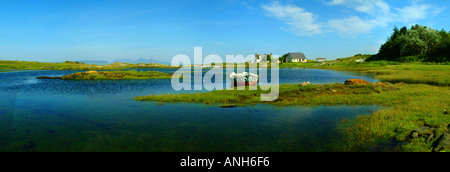 Retour d'Arisaig Loch nan Eilean Ceall Keppoch Ighe South Morar Scotland UK Europe Banque D'Images