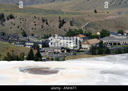 Secteur de l'agriculture Printemps Mammoth Hot Springs Wyoming Yellowstone USA Banque D'Images