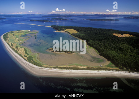 Vue aérienne de la flèche Sidney, île de Vancouver, Colombie-Britannique, Canada. Banque D'Images