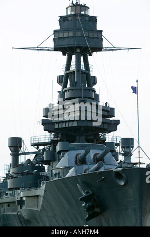 WW2 cuirassé USS TEXAS, Era La Porte, Houston, Texas, USA Banque D'Images