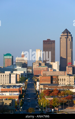 Toits de Des Moines, Iowa, USA Banque D'Images