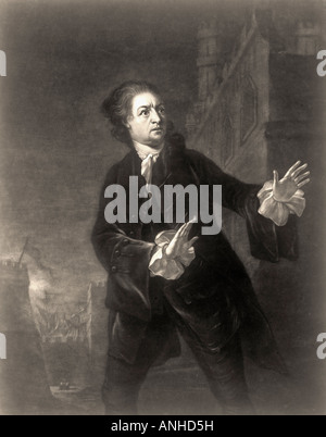 David Garrick, 1717 - 1779. Acteur anglais, dramaturge, directeur de théâtre et producteur. Banque D'Images