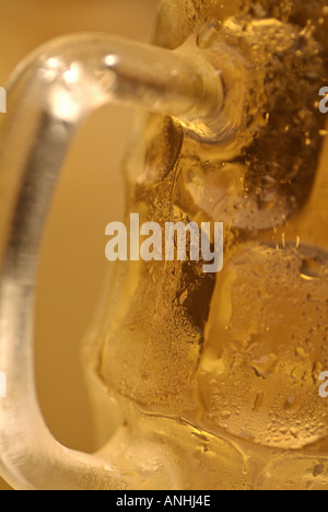 Résumé Vue d'un verre de bière Banque D'Images