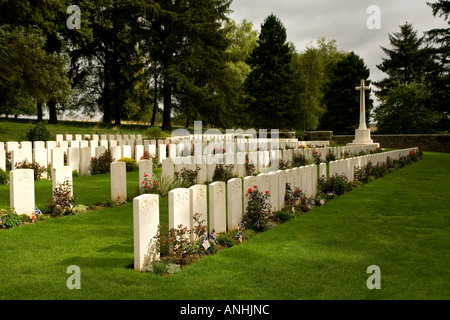 Cimetière ravin Y sur le champ de bataille à la Newfoundland Memorial Park à Beaumont Hamel en France Banque D'Images