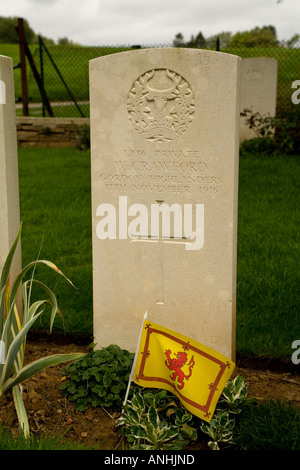 Cimetière ravin Y sur le champ de bataille à la Newfoundland Memorial Park à Beaumont Hamel en France Banque D'Images