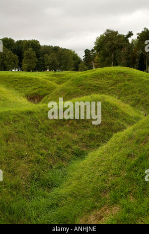 WW1 des tranchées au Parc commémoratif de Terre-Neuve à Beaumont-Hamel en France Banque D'Images