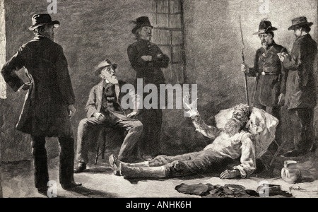 John Brown après sa capture. John Brown, 1800 - 1859. Abolitionniste américain blanc. Banque D'Images