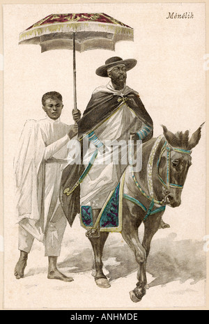 Menelik II Ethiopie Banque D'Images