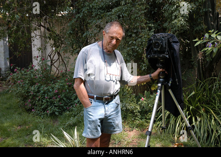 Photographe sud-africain David Goldblatt. à son domicile de Johannesburg. Banque D'Images