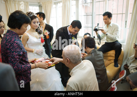 Mariage cérémonie du thé chinois Banque D'Images