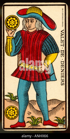 Page Tarot de pièces Banque D'Images