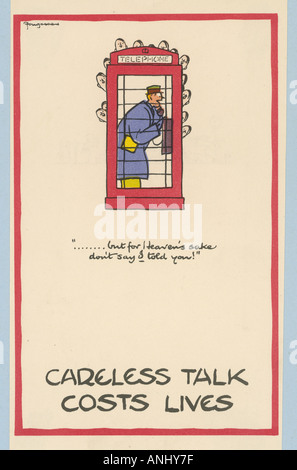 Ww2 1940 Careless Talk Banque D'Images