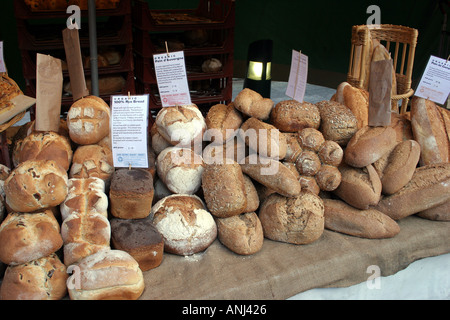 Blocage du pain à Borough Market Londres Angleterre Banque D'Images