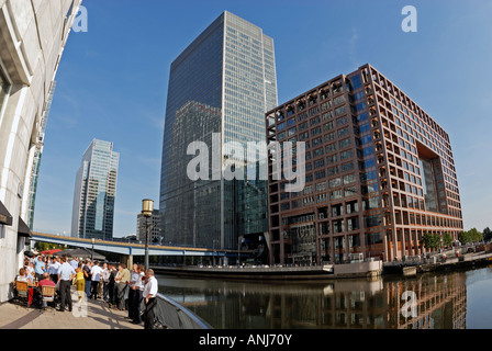 Vue de la rue Bank dans Canary Wharf Londres Banque D'Images