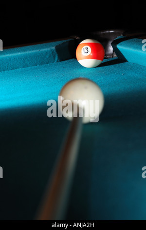 Treize corner pocket ball stripe Banque D'Images