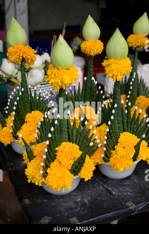 Tonne de Lamai Marché aux Fleurs Chiang Mai Thaïlande Banque D'Images