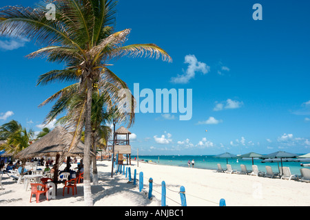 Plage Playa Tortugas, Cancun, péninsule du Yucatan, Mexique Banque D'Images