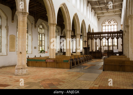 UK Suffolk Framlingham village Holy Trinity Church interior showing ring à laquelle les soldats cromwells attaché leurs chevaux Banque D'Images