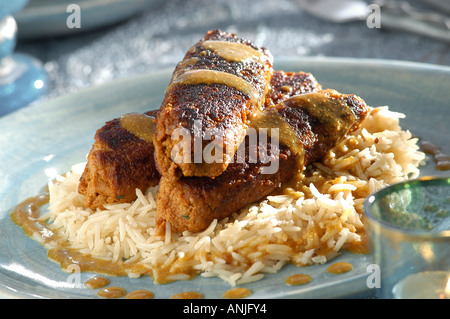 Kofta avec sauce rogan josh Banque D'Images