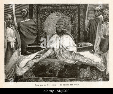 Menelik II Ethiopie Banque D'Images