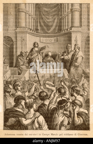 Cicéron au Sénat Banque D'Images