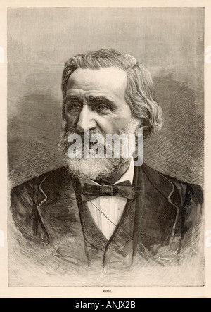 Portrait de Giuseppe Verdi Banque D'Images