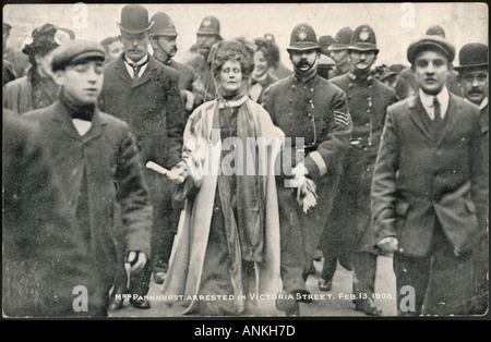 Mme Pankhurst Arrestation Banque D'Images