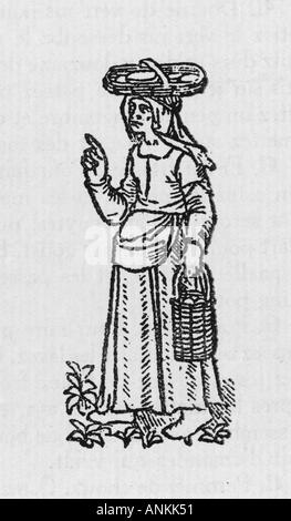 Vendeur d’oeufs Banque D'Images