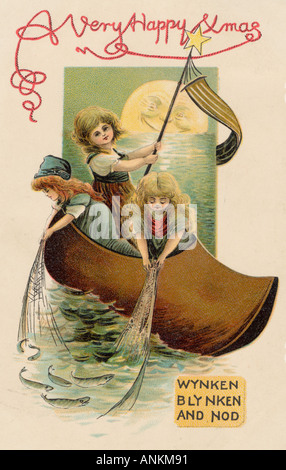 La pêche carte Enfants Banque D'Images