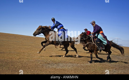 Nadam Festival à Chagang jeux olympiques mongol de la région autonome de Mongolie intérieure dans le nord-est de la Chine Banque D'Images