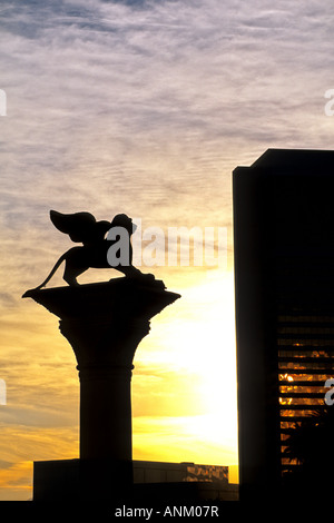 Réplique de la Leo di San Marco à l'extérieur de l'hôtel vénitien et Casino Las Vegas NEVADA USA Banque D'Images