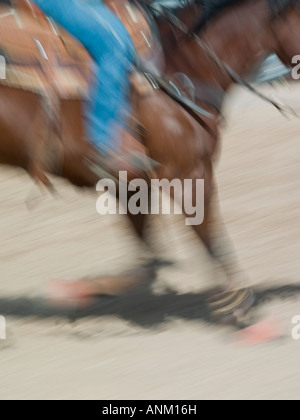 Les concurrents de rodéo se préparer pour le concours de rodéo Tucson Banque D'Images