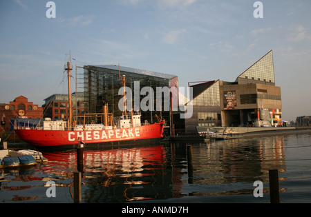 Lightship chesapeake, USS Torsk Baltimore Maritime Museum et National Aquarium in Baltimore Novembre 2007 Banque D'Images