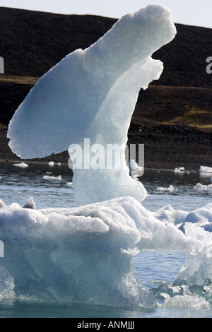 Glacier Breidamerkurjokull Jokulsarlon Glacial Lagoon Islande Vatnajokull Banque D'Images