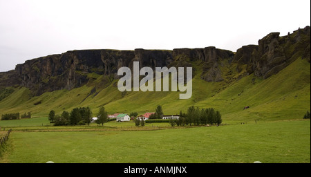 Ferme Près de Vik l'Islande Banque D'Images