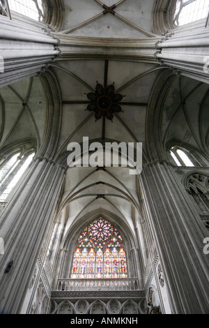 Le toit de la Cathédrale Notre Dame de Bayeux dans le Calvados de Normandie, du nord de la France Banque D'Images